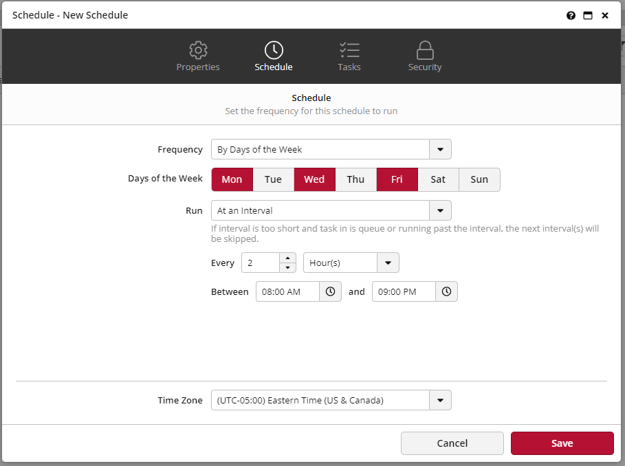 schedules clicdata